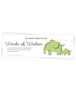 Baby Shower Words of Wisdom