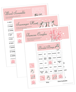Bridal Shower Games Pack